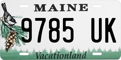 ME license plate 9785UK