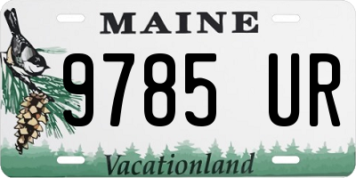 ME license plate 9785UR