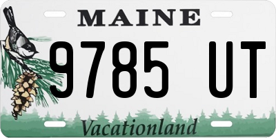 ME license plate 9785UT
