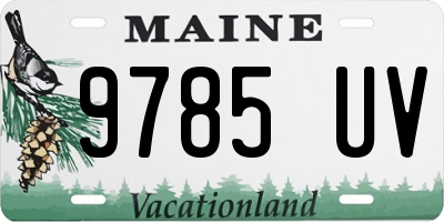 ME license plate 9785UV