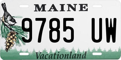 ME license plate 9785UW