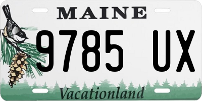 ME license plate 9785UX