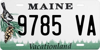 ME license plate 9785VA