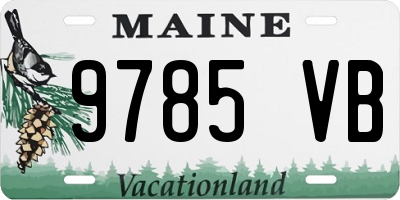 ME license plate 9785VB