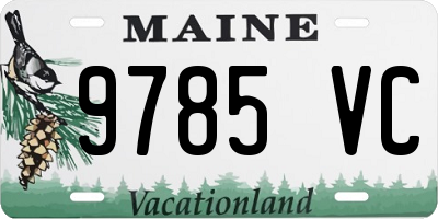 ME license plate 9785VC