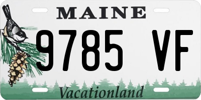 ME license plate 9785VF