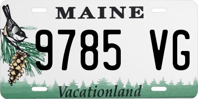 ME license plate 9785VG