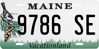 ME license plate 9786SE