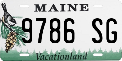 ME license plate 9786SG