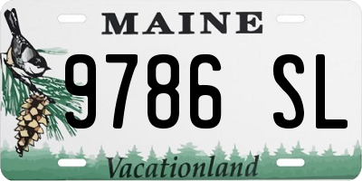 ME license plate 9786SL