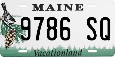 ME license plate 9786SQ