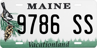ME license plate 9786SS
