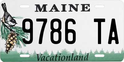 ME license plate 9786TA