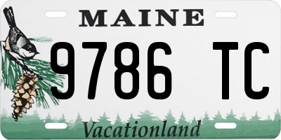 ME license plate 9786TC
