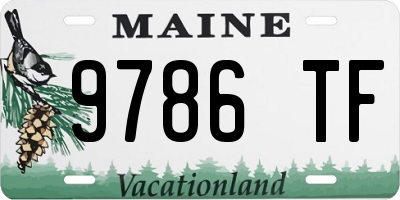 ME license plate 9786TF