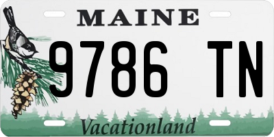 ME license plate 9786TN
