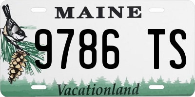 ME license plate 9786TS