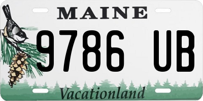 ME license plate 9786UB