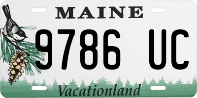 ME license plate 9786UC