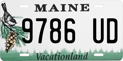 ME license plate 9786UD