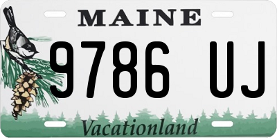 ME license plate 9786UJ