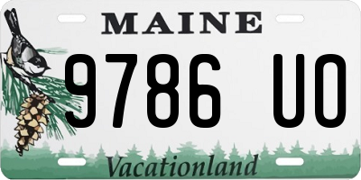 ME license plate 9786UO