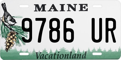 ME license plate 9786UR