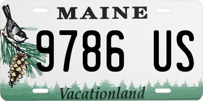 ME license plate 9786US
