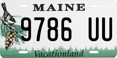 ME license plate 9786UU