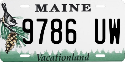 ME license plate 9786UW