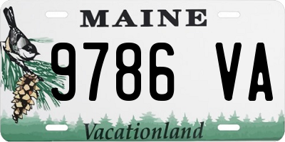 ME license plate 9786VA