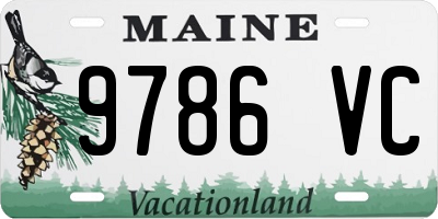 ME license plate 9786VC
