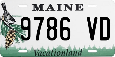 ME license plate 9786VD