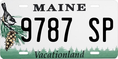 ME license plate 9787SP