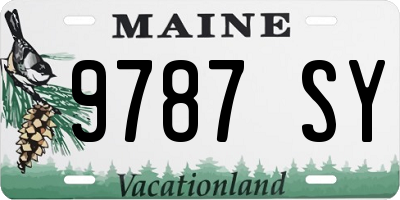ME license plate 9787SY