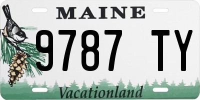 ME license plate 9787TY