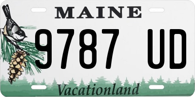 ME license plate 9787UD