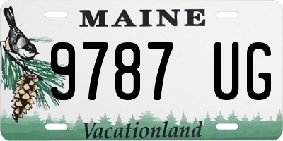 ME license plate 9787UG