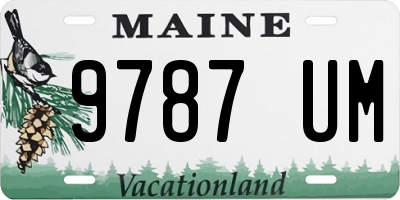 ME license plate 9787UM