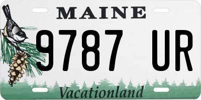 ME license plate 9787UR