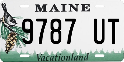 ME license plate 9787UT