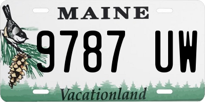 ME license plate 9787UW