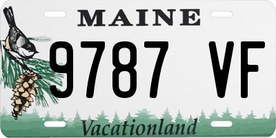 ME license plate 9787VF
