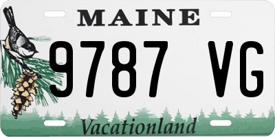 ME license plate 9787VG