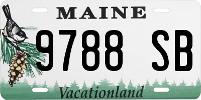 ME license plate 9788SB