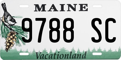 ME license plate 9788SC