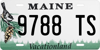 ME license plate 9788TS