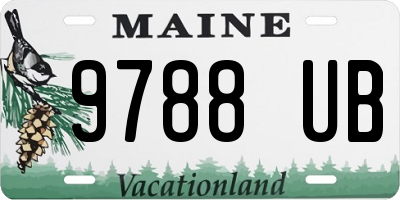 ME license plate 9788UB
