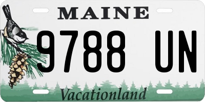 ME license plate 9788UN