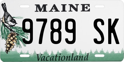 ME license plate 9789SK